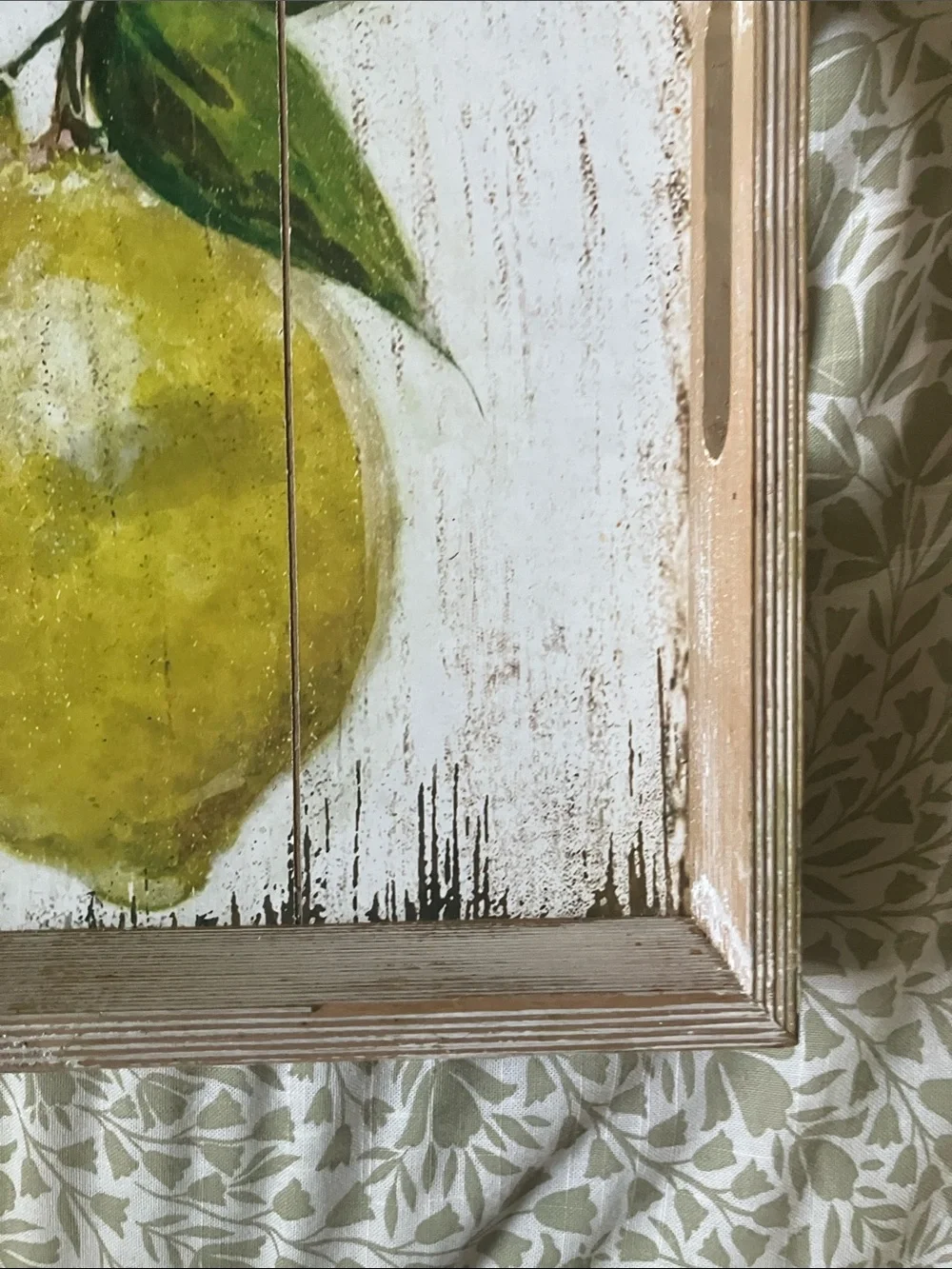 Wooden lemon tray 13x13